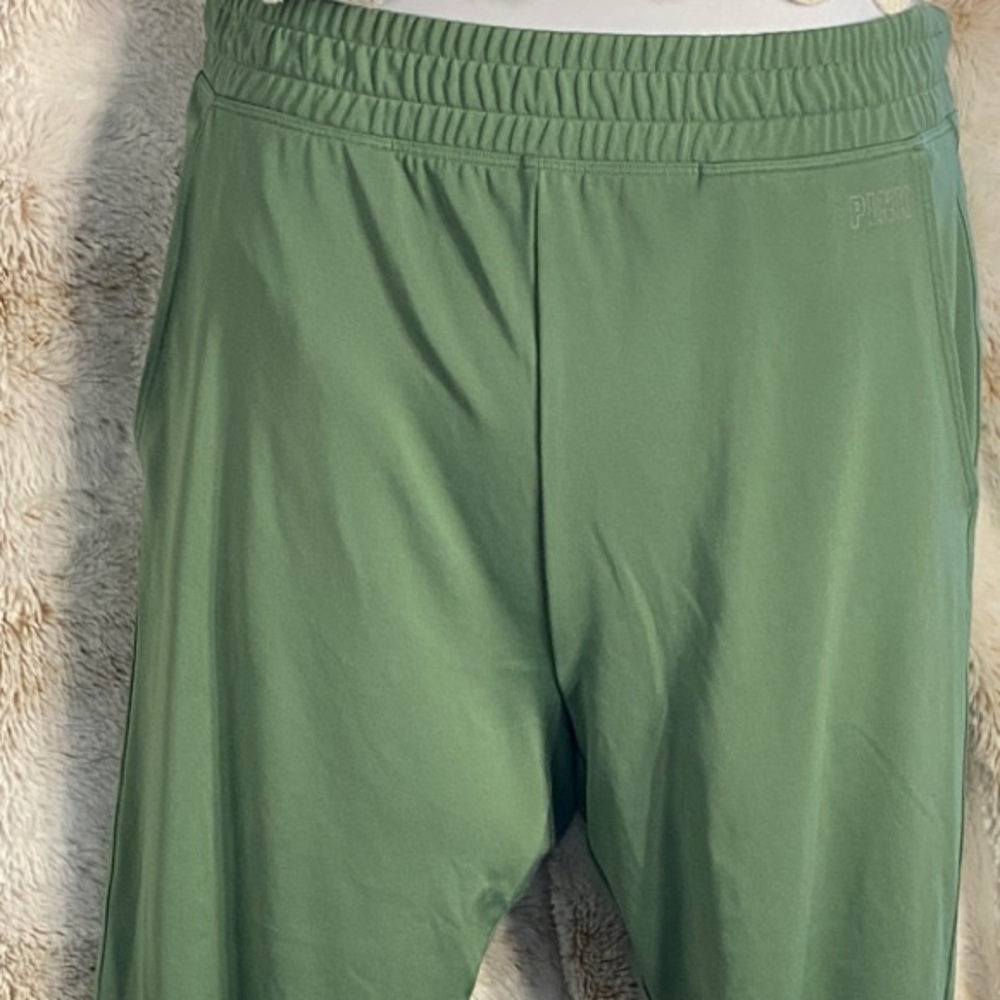 PINK Victoria's Secret Olive Green Track Pants - Picture 3 of 4